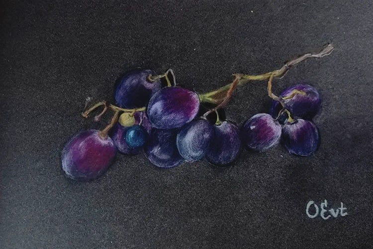 Sicilian Black Grapes