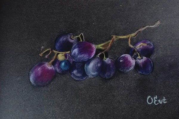 Oksana Evteeva: Sicilian Black Grapes by Oksana Evteeva