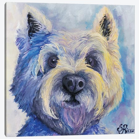 West Highland White Terrier Canvas Print #OEV56} by Oksana Evteeva Canvas Wall Art