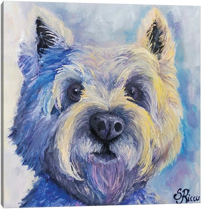 West Highland White Terrier Canvas Art Print - Oksana Evteeva