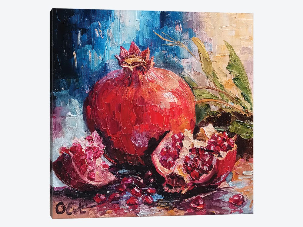 Embracing The Beauty Of Sicilian Pomegranates by Oksana Evteeva 1-piece Canvas Artwork