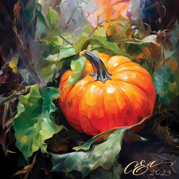 Pumpkins: Emerald Elegance by Oksana Evteeva