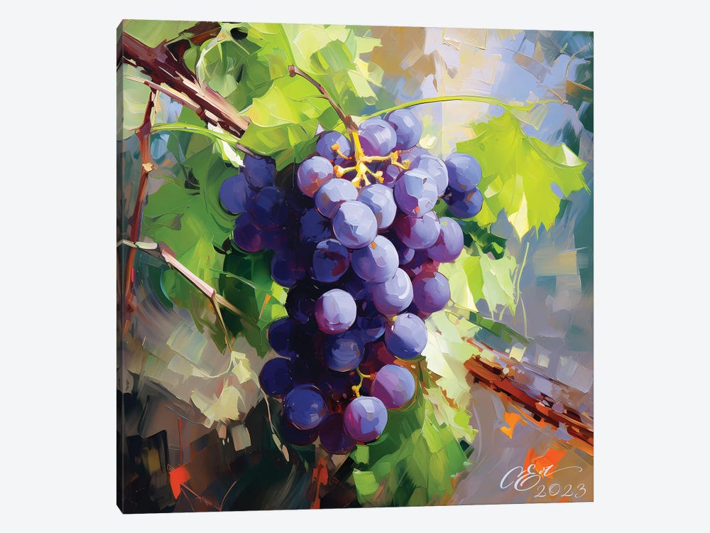 Sicilian Grape Serenade by Oksana Evteeva 1-piece Canvas Art