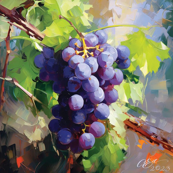 Oksana Evteeva: Sicilian Grape Serenade by Oksana Evteeva