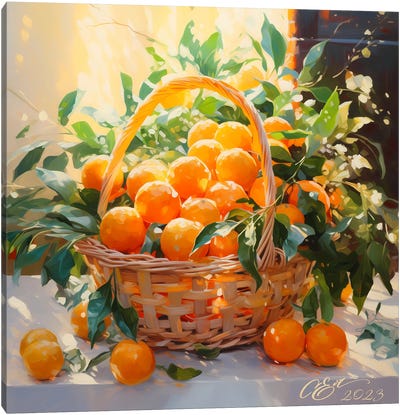 Sicilian Radiance Canvas Art Print - Orange Art