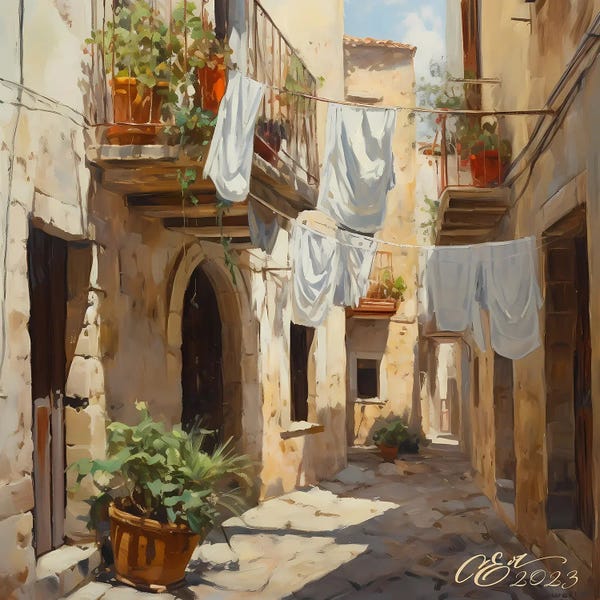 Sicily: Sicilian Courtyard Bliss by Oksana Evteeva