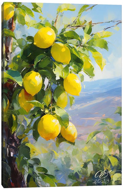 Sunny Impressionism In December Canvas Art Print - Fruit Art