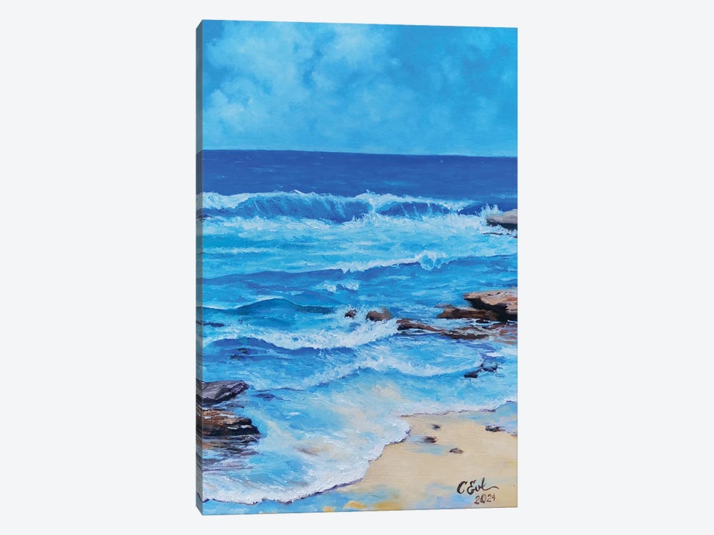 Sicilian Seascape Sonata by Oksana Evteeva 1-piece Canvas Art