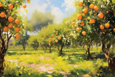 Sunlit Citrus Reverie by Oksana Evteeva framed wall art