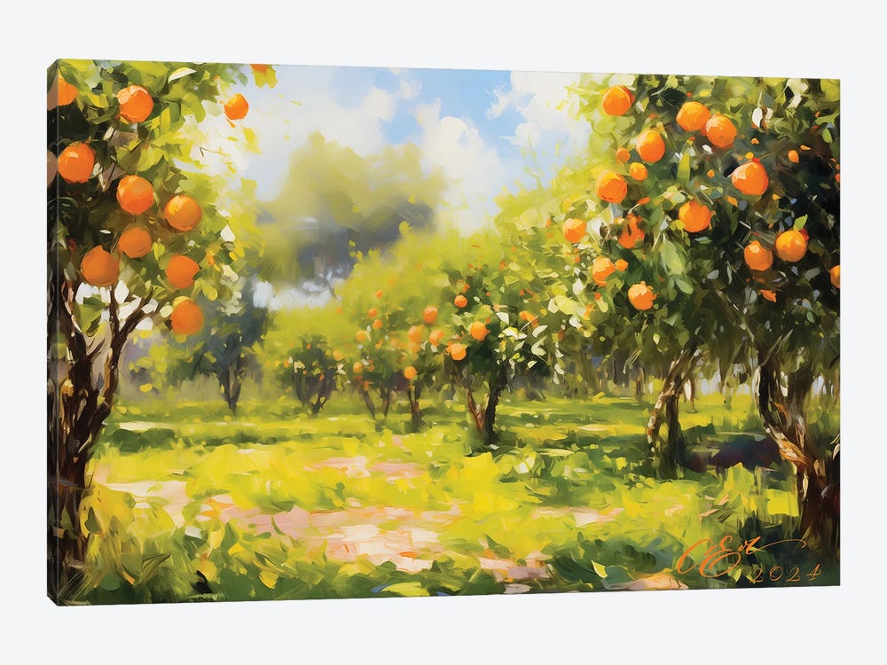 Sunlit Citrus Reverie by Oksana Evteeva 1-piece Canvas Print