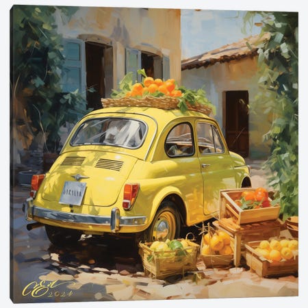 Sicilian Citrus Joyride Canvas Print #OEV81} by Oksana Evteeva Canvas Art
