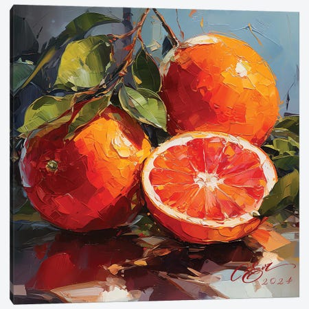 Sicilian Citrus Aura Canvas Print #OEV82} by Oksana Evteeva Canvas Art