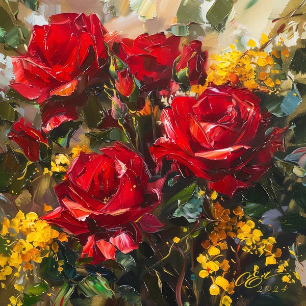 Oksana Evteeva: Roses And Mimosas. A Tribute To Women's Strength by Oksana Evteeva