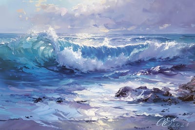 Breaking Through Clouds by Oksana Evteeva framed canvas print