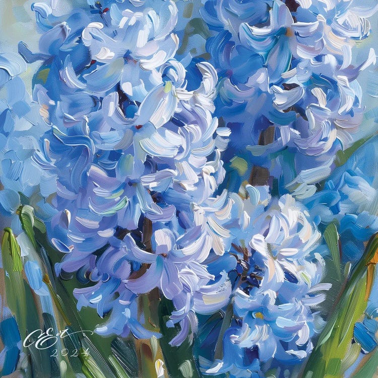 Blue Hyacinth. Plein Air