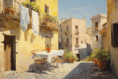 Golden Afternoon In Termini Imerese by Oksana Evteeva art print