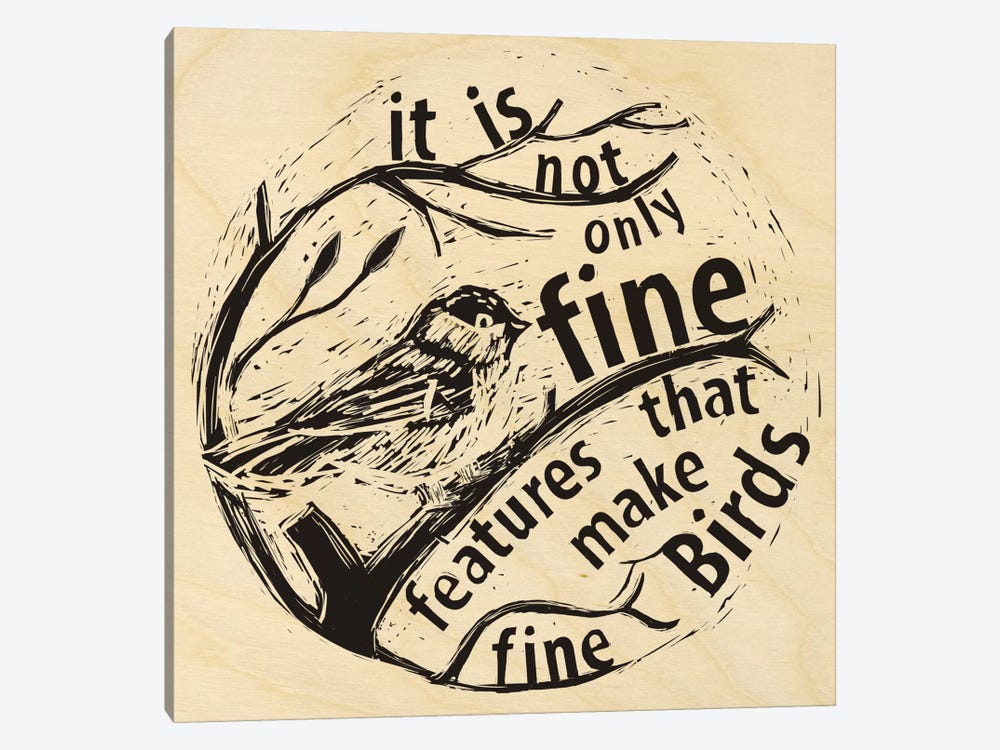 Fine Features Make Fine Birds by 5by5collective 1-piece Canvas Wall Art