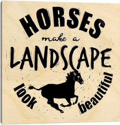 Horses Make A Landscape Canvas Art Print - Our Animal Friends