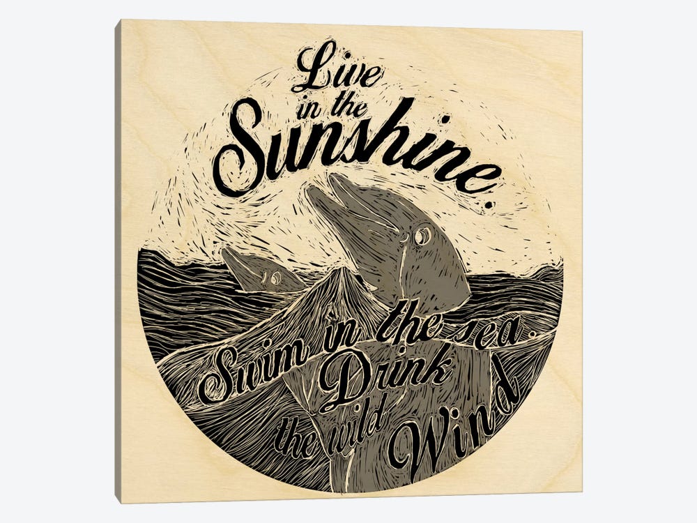 Live In The Sunshine by 5by5collective 1-piece Canvas Wall Art