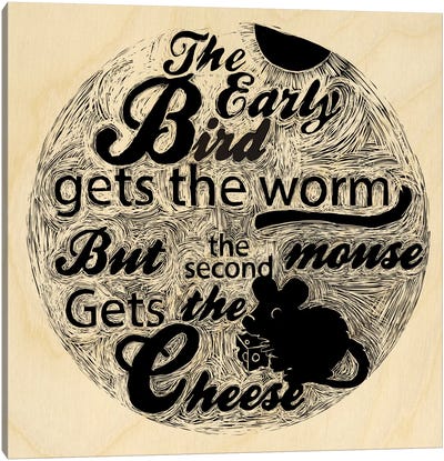 The Second Mouse Gets The Cheese Canvas Art Print - Our Animal Friends