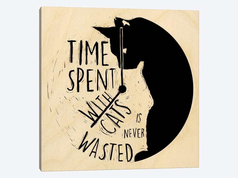 Time Spent With Cats Is Never Wasted by 5by5collective 1-piece Canvas Art Print