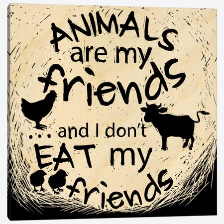 Animals Are My Friends Canvas Print #OFA9} by 5by5collective Canvas Artwork