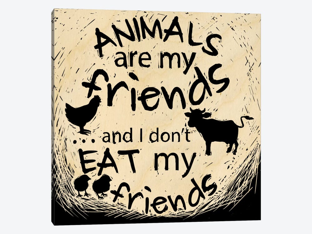 Animals Are My Friends by 5by5collective 1-piece Canvas Artwork