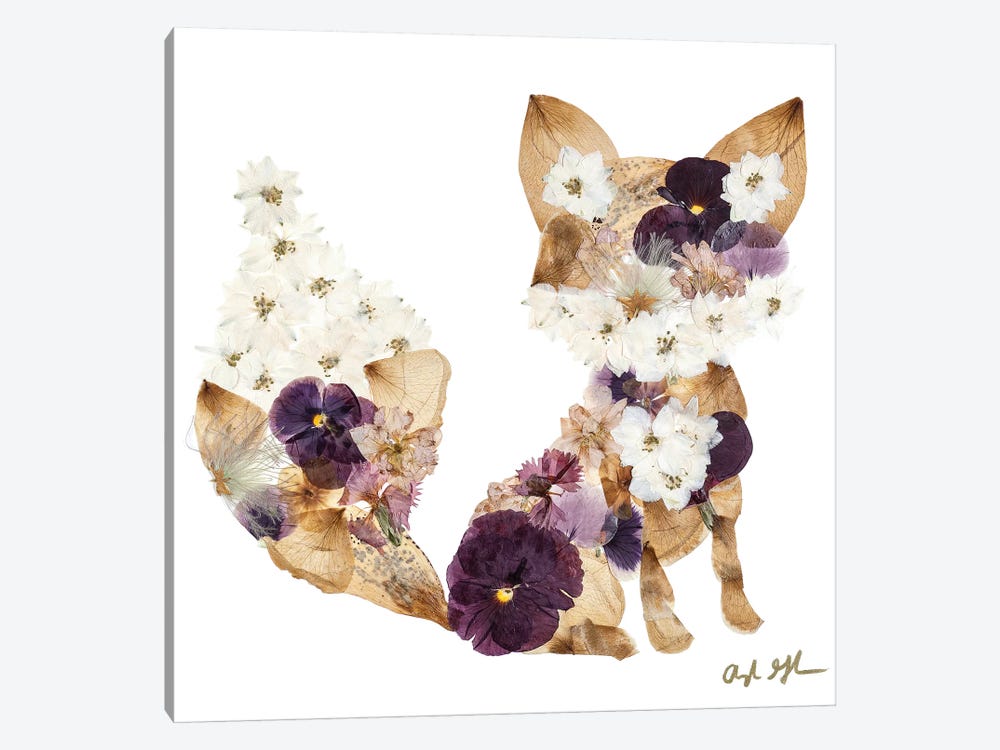Fox - Purple by Oxeye Floral Co 1-piece Art Print