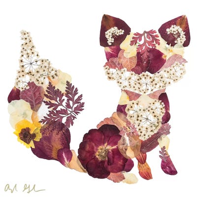 Fox - Brown by Oxeye Floral Co canvas print