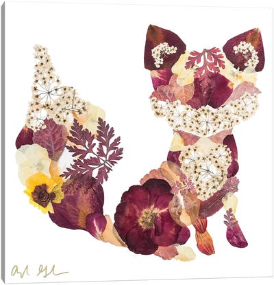Fox - Brown Canvas Art Print - Oxeye Floral Co