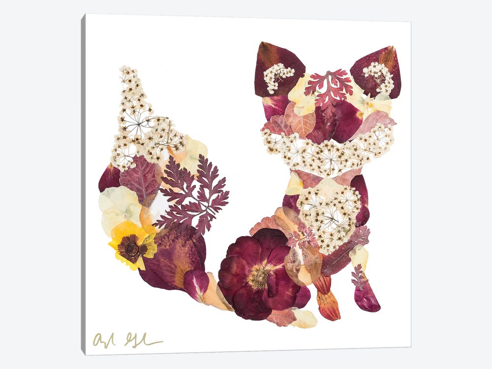 Fox - Brown by Oxeye Floral Co 1-piece Canvas Artwork