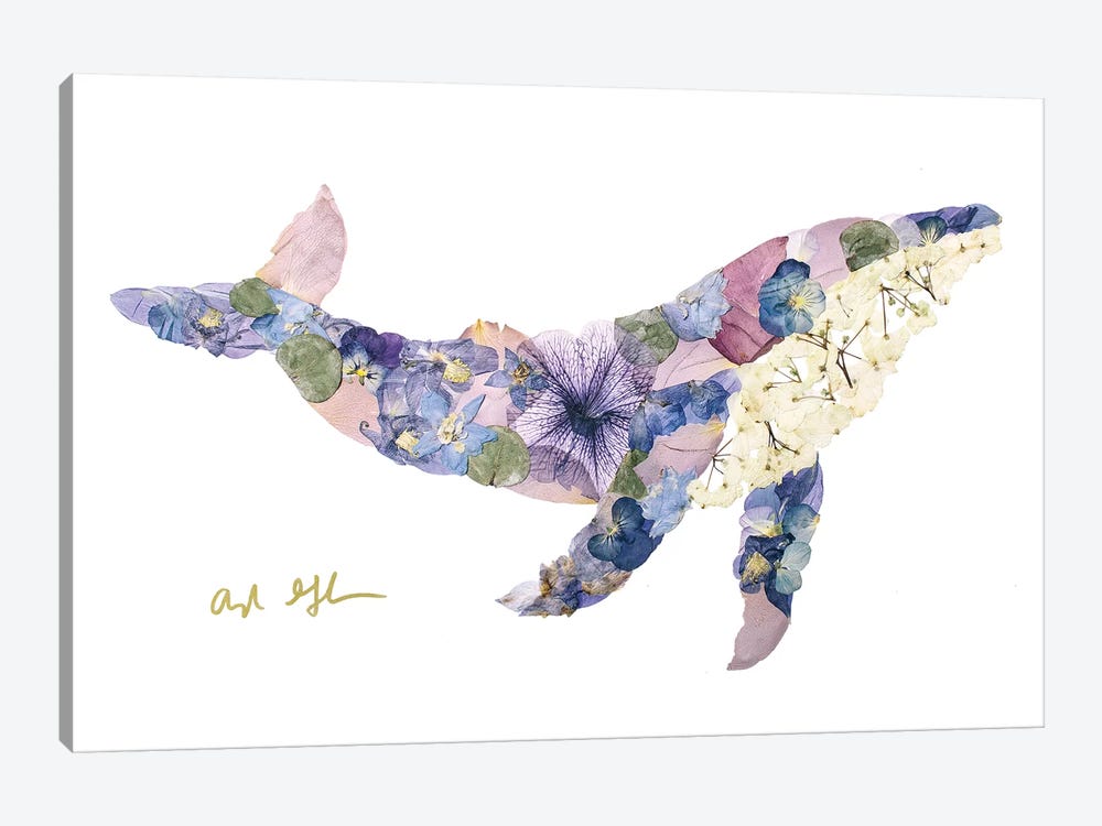 Humpback Whale by Oxeye Floral Co 1-piece Canvas Art Print