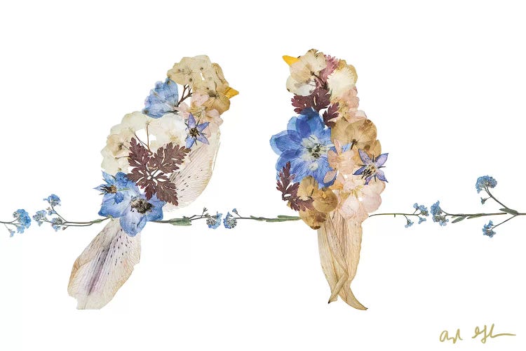 Lovebirds by Oxeye Floral Co wall art