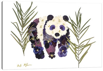 Panda Canvas Art Print - Embellished Animals