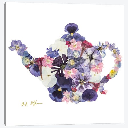 Teapot Canvas Print #OFC30} by Oxeye Floral Co Canvas Art