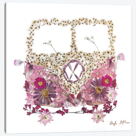 VW - Pink Canvas Print #OFC33} by Oxeye Floral Co Canvas Artwork