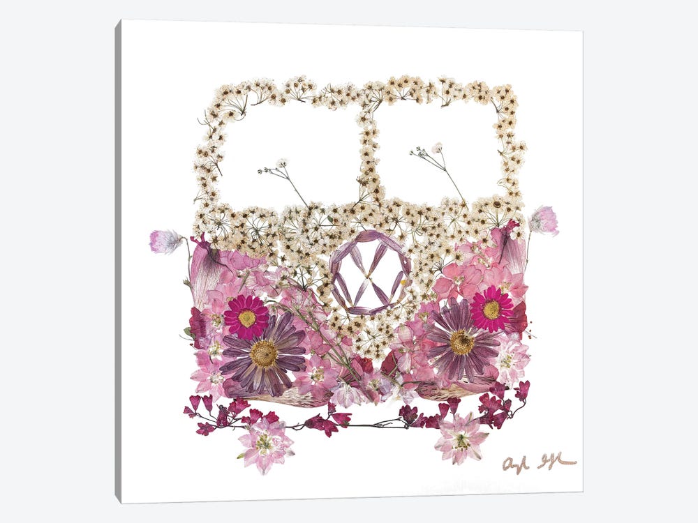 VW - Pink by Oxeye Floral Co 1-piece Canvas Artwork