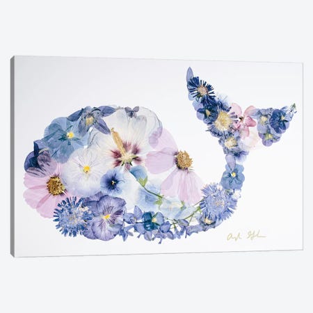 Whale Canvas Print #OFC34} by Oxeye Floral Co Art Print