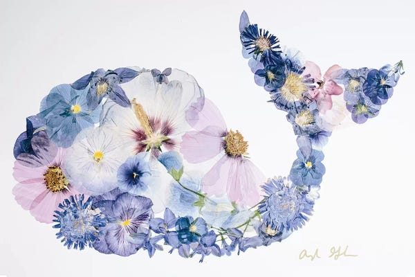 Kids Ocean Life Art: Whale by Oxeye Floral Co