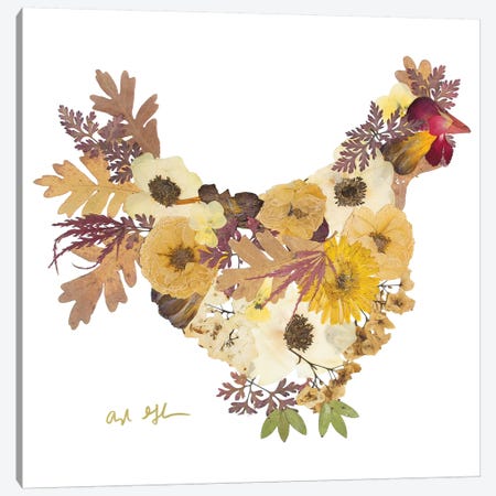 Chicken Canvas Print #OFC8} by Oxeye Floral Co Canvas Artwork