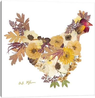Chicken Canvas Art Print - Embellished Animals