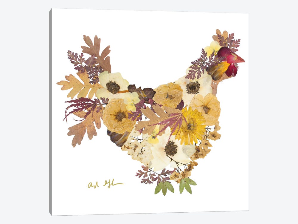 Chicken by Oxeye Floral Co 1-piece Canvas Art Print