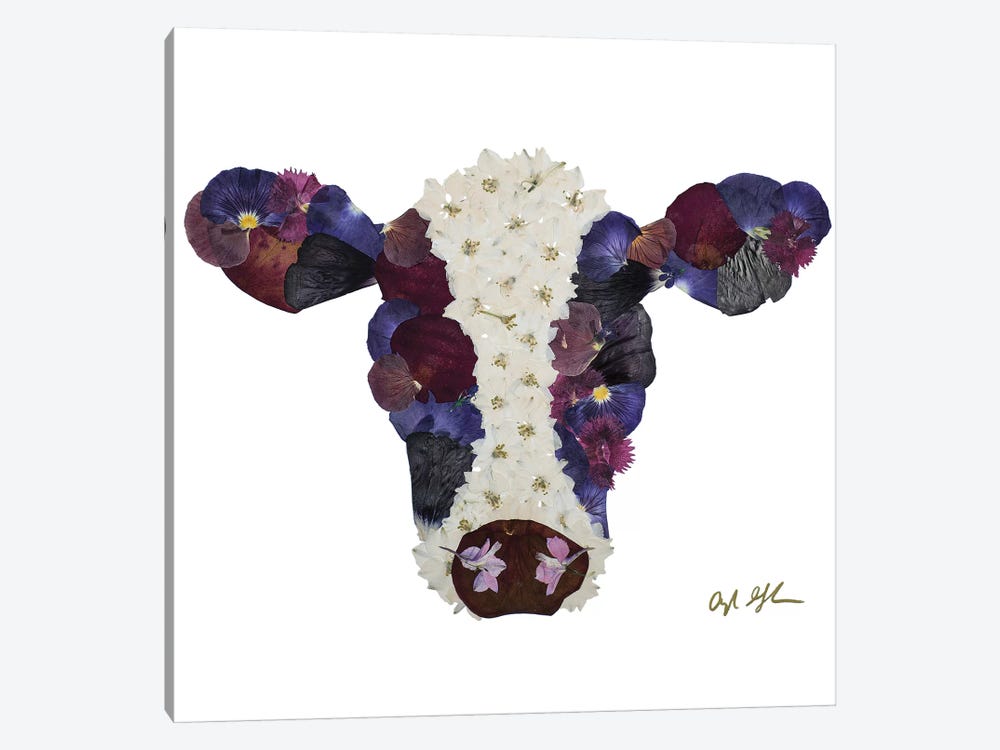 Cow by Oxeye Floral Co 1-piece Canvas Artwork