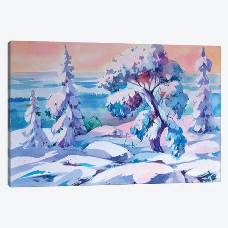 Winter Magic Canvas Print #OGA14} by Olga Aksenova Canvas Artwork