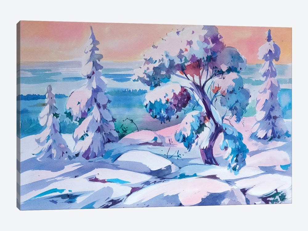 Winter Magic by Olga Aksenova 1-piece Canvas Wall Art