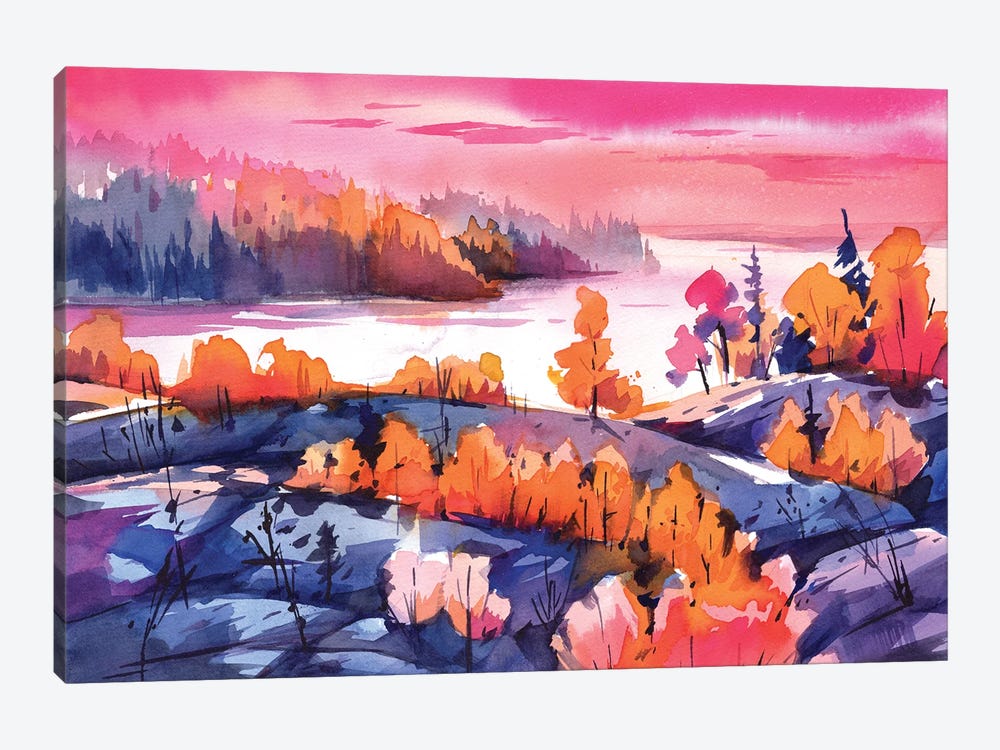 Bright Lake by Olga Aksenova 1-piece Canvas Print