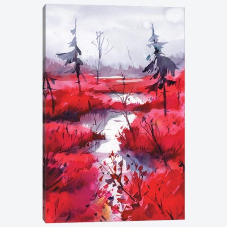 Red Calm II Canvas Print #OGA25} by Olga Aksenova Canvas Print