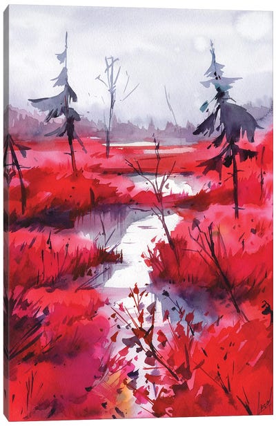 Red Calm II Canvas Art Print - Olga Aksenova