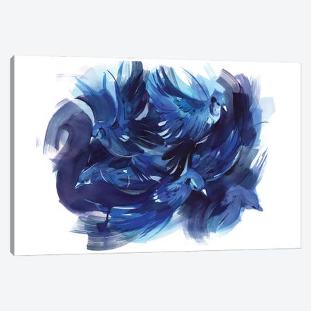 Blue Battle Canvas Print #OGA26} by Olga Aksenova Canvas Art Print
