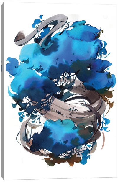 Blue Bonsai Canvas Art Print - Olga Aksenova